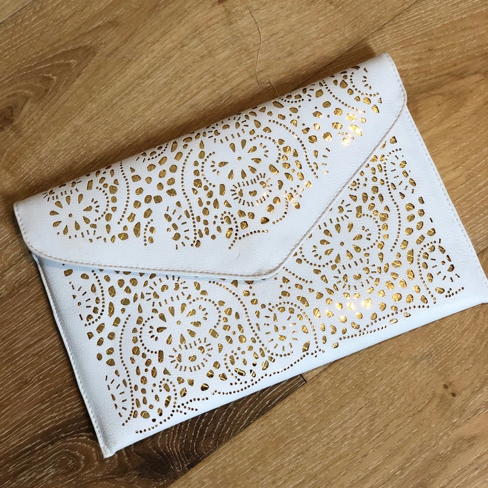 White and Gold Clutch